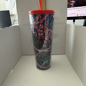 NEW STARBUCKS 24 Oz Jungle Cheetah Acrylic Cold Cup Tumbler Spring 2021
